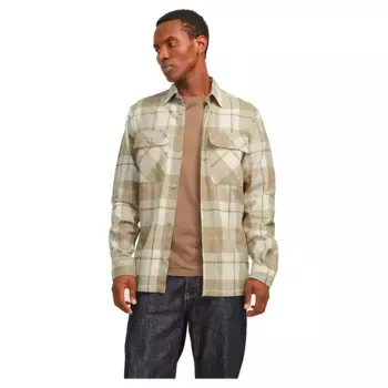 Верхняя рубашка Jack & Jones Raymond Spring Check, бежевый