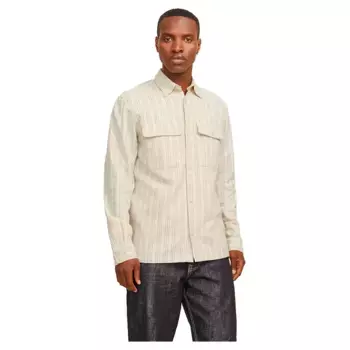 Верхняя рубашка Jack & Jones Raymond Spring Stripe, бежевый