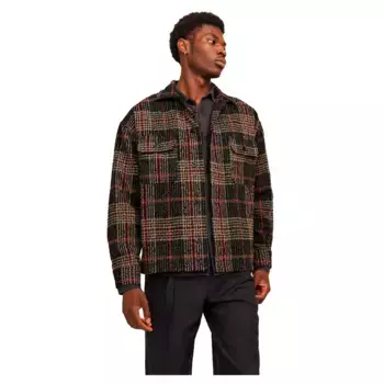 Верхняя рубашка Jack & Jones Roxbury Boucle, коричневый