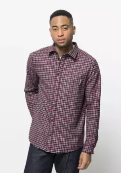 Верхняя рубашка Jack Wolfskin "BERGWEG SHIRT M", цвет Cordovan-Red-Checks
