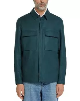 Верхняя рубашка Oasi Lino Zegna, зеленый