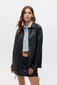Верхняя рубашка с эффектом кожи PULL&amp;BEAR