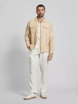 Верхняя рубашка с льняным составом, модель «BRODY» SELECTED HOMME, песочный