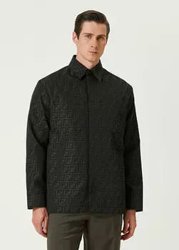 Верхняя рубашка с логотипом Fendi, черный