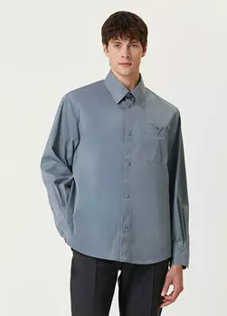 Верхняя рубашка с логотипом Valentino, серый