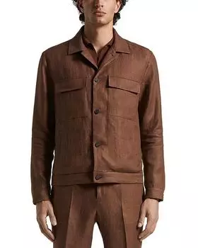 Верхняя рубашка с пуговицами спереди Peserico, коричневый