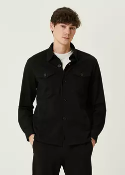 Верхняя рубашка с вафельной текстурой Harris Wharf London, черный