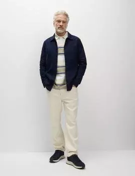 Верхняя рубашка с высоким содержанием хлопка Marks & Spencer, темно-синий