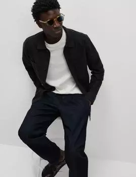 Верхняя рубашка с высоким содержанием хлопка Marks & Spencer, черный