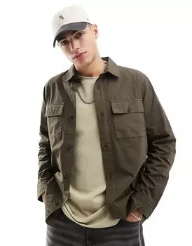 Верхняя рубашка шоколадно-коричневого цвета Threadbare