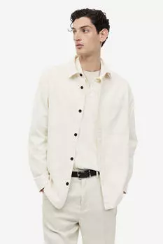 Верхняя рубашка стандартного кроя H&M, бежевый