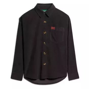 Верхняя рубашка Superdry Chunky Cord, черный