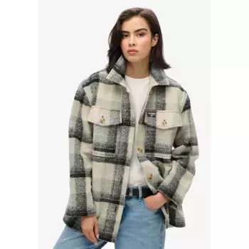 Верхняя рубашка Superdry Heavyweight Unlined, серый