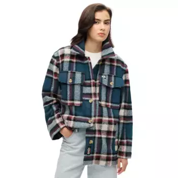 Верхняя рубашка Superdry Heavyweight Unlined, синий