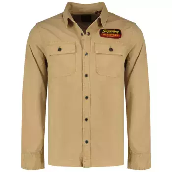 Верхняя рубашка Superdry Patched Canvas, бежевый