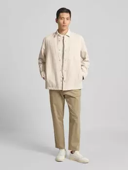 Верхняя рубашка свободного покроя из чистого хлопка Marc O'Polo, экрю