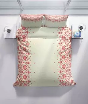 Верхняя текстильная простыня из хлопка красивый сон - красная звезда Top textil