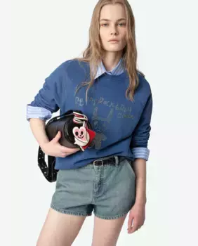 Верхняя женская толстовка с круглым вырезом Zadig & Voltaire, синий