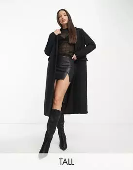 Vero Moda – элегантное пальто оверсайз черного цвета