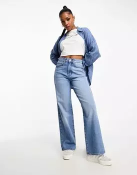 Vero Moda – Aware – Широкие джинсовые брюки голубого цвета, часть комплекта