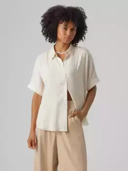 Vero Moda блузка с короткими рукавами "VMKATRINE S/S OVERSIZED SHIRT WVN NOOS", цвет Birch