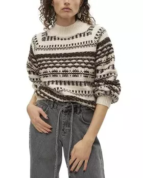 Vero Moda Henya Свитер с высоким воротником, слоновая кость/кремовый