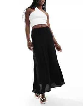 Vero Moda – Юбка макси черного цвета с эластичным поясом
