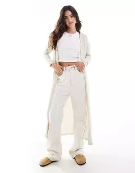 Vero Moda – Мягкий кремовый кардиган удлиненного кроя