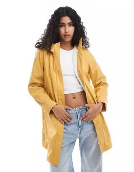 Vero Moda – Плащ-дождевик желтого цвета с подкладкой из плюша