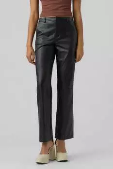 Vero Moda прямые брюки из искусственной кожи VERO MODA, черный