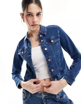 Vero Moda – синяя приталенная джинсовая куртка