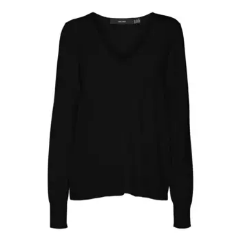 Vero Moda Свитер с V-образным вырезом "VMHAPPINESS LS V-NECK PULLOVER GA BOO", черный