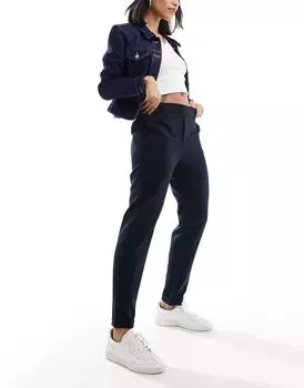 Vero Moda темно-синие брюки прямого кроя