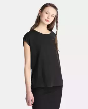 Vero Moda Женская базовая футболка с коротким рукавом, черный