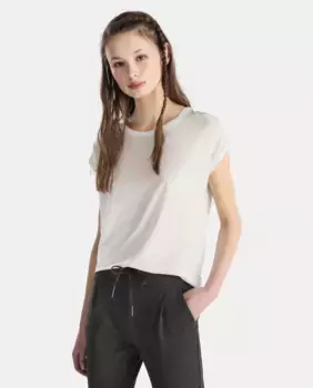 Vero Moda Женская базовая футболка с коротким рукавом, белый