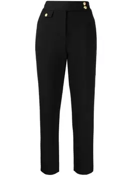 Veronica Beard cropped high-waisted trousers, черный