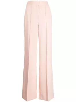 Veronica Beard прямые брюки со складками, розовый