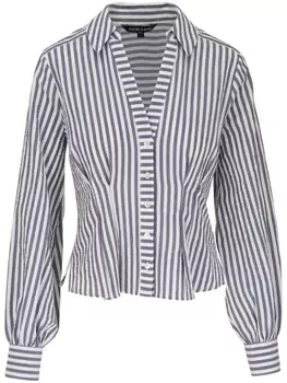 Veronica Beard рубашка Ertha из сирсакера, синий