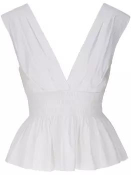 Veronica Beard топ Evra, белый