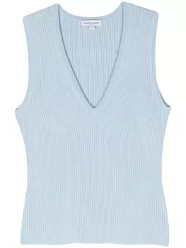 Veronica Beard топ Sid в рубчик, синий