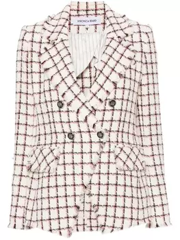 Veronica Beard твидовый жакет Taja, нейтральный цвет