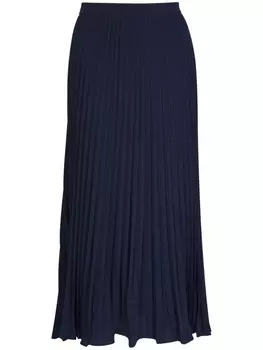 Veronica Beard юбка миди со складками, синий