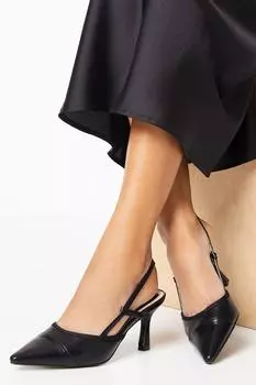 Veronique Туфли-лодочки на высокой шпильке с открытым носком и пяткой Oasis, черный