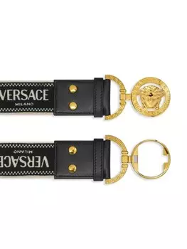 Versace эластичный пояс с головой Медузы, черный