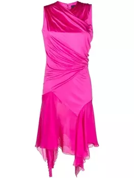 Versace asymmetric gathered dress, розовый