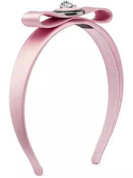 Versace атласная повязка на голову Gianni Ribbon, розовый