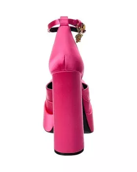 Versace Атласные туфли на платформе Medusa, розовый