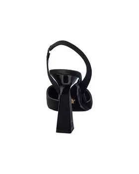 Versace Атласные туфли с пяткой на пятке La Medusa, черный