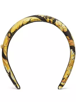 Versace атласный ободок Barocco, черный