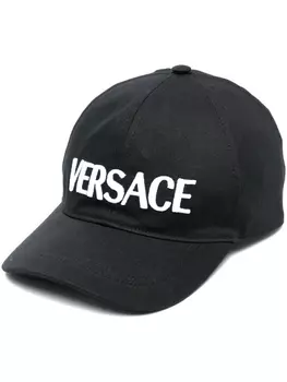 Versace бейсболка с логотипом, черный